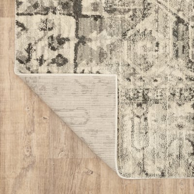 Florence 4333W Charcoal/Ivory Area Rug