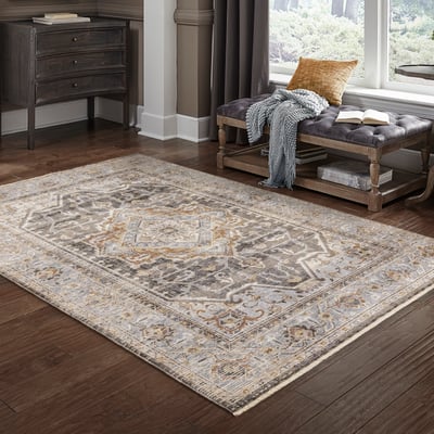 Maharaja 1803X Grey Area Rug