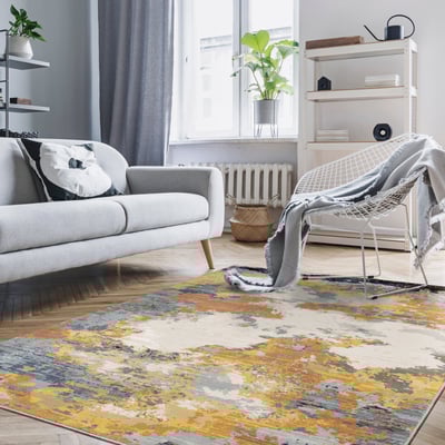 Caravan 530 Yellow/Blue Area Rug