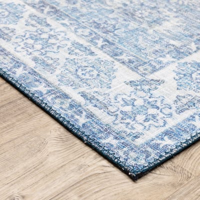 Myers Park Printed MYP-04 Blue/Ivory Area Rug