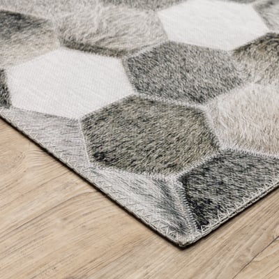 Myers Park Printed MYP-17 Grey/Charcoal Area Rug