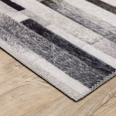 Myers Park Printed MYP-19 Grey/Charcoal Area Rug
