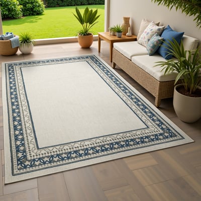 Torrey 8020 Beige/Blue Outdoor Area Rug