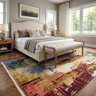 Soleri SOL-01 Beige/Blue/Red Wool Area Rug