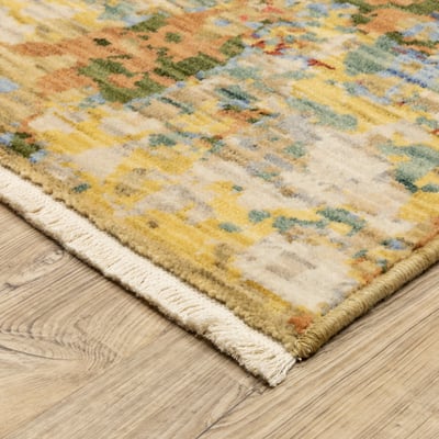 Soleri SOL-06 Beige/Red Wool Area Rug
