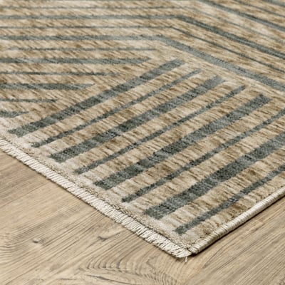 Echo ECH01 Beige/Grey Area Rug