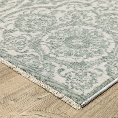 Echo ECH02 Green/Ivory Area Rug