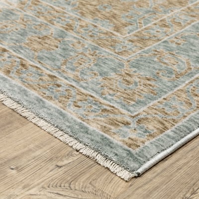 Echo ECH03 Beige/Blue Area Rug