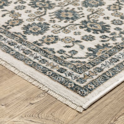 Echo ECH06 Ivory/Blue Area Rug