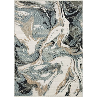 Echo ECH07 Blue/Ivory Area Rug