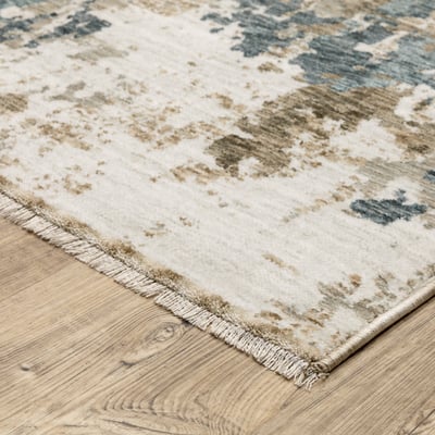 Echo ECH11 Beige/Blue Area Rug