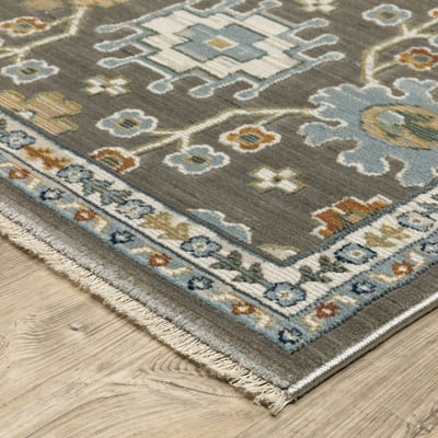 Keira KEI01 Grey Area Rug