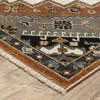 Keira KEI03 Rust/Ivory Area Rug