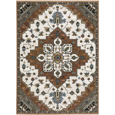 Keira KEI03 Rust/Ivory Area Rug