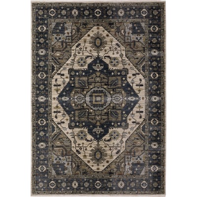 Eliana ELI05 Blue/Brown Area Rug