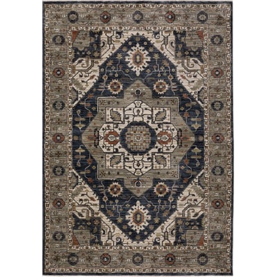 Eliana ELI07 Brown/Blue Area Rug