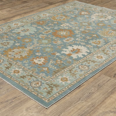 Maeve MAE02 Blue/Rust Area Rug