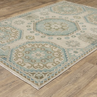 Maeve MAE03 Beige/Blue Area Rug
