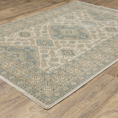 Maeve MAE05 Beige/Blue Area Rug