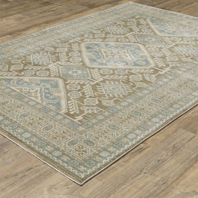 Maeve MAE08 Brown/Blue Area Rug