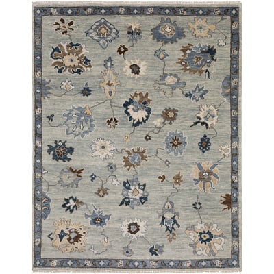 Majorca MAJ06 Blue Wool Hand-Knotted Area Rug