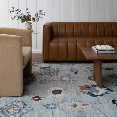 Majorca MAJ06 Blue Wool Hand-Knotted Area Rug