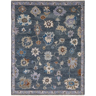 Majorca MAJ07 Blue Wool Hand-Knotted Area Rug