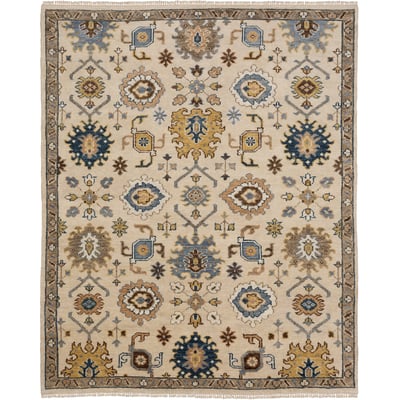Majorca MAJ08 Ivory Wool Hand-Knotted Area Rug