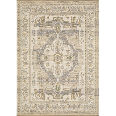 Acacia ACA07 Beige/Grey Wool Area Rug