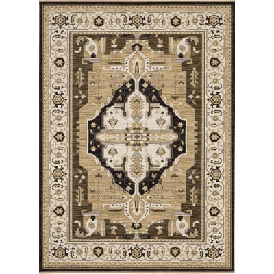 Acacia ACA08 Tan/Black Wool Area Rug