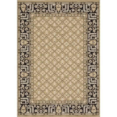Acacia ACA12 Tan/Black Wool Area Rug