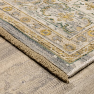 Acacia ACA14 Beige/Green Wool Area Rug
