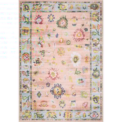 Addison ADD01 Pink/Blue Printed Area Rug