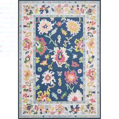 Addison ADD03 Blue Printed Area Rug