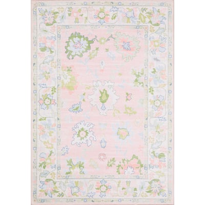 Addison ADD04 Pink/Green Printed Area Rug