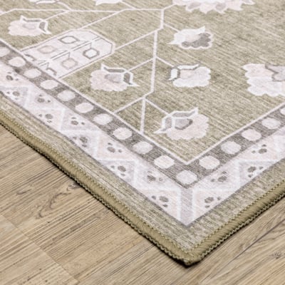 Addison ADD07 Brown/Ivory Printed Area Rug