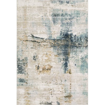 Cavett CAV03 Ivory/Blue Area Rug