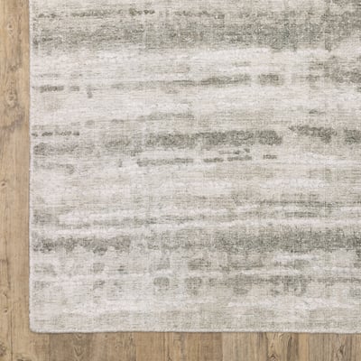 Clarke CLA02 Beige/Green Wool Handmade Area Rug