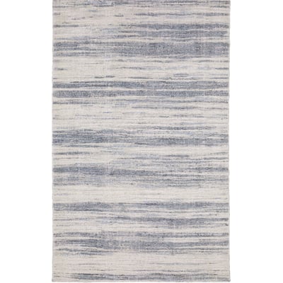 Clarke CLA04 Ivory/Blue Wool Handmade Area Rug