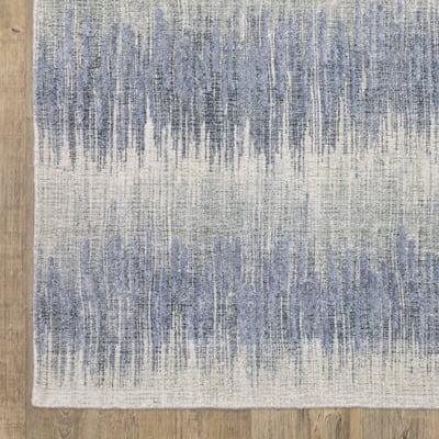 Clarke CLA06 Blue/Ivory Wool Handmade Area Rug