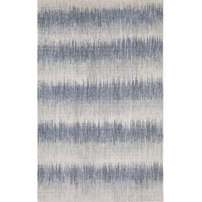 Clarke CLA06 Blue/Ivory Wool Handmade Area Rug