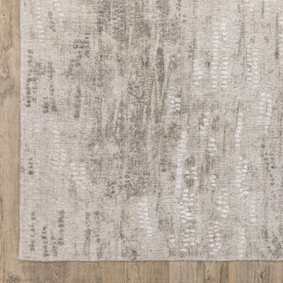 Clarke CLA08 Beige/Brown Wool Handmade Area Rug
