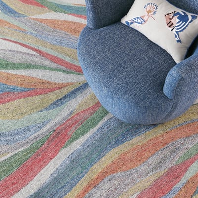 Desertscape 10309 Blue/Red/Orange Hand-Tufted Outdoor Area Rug