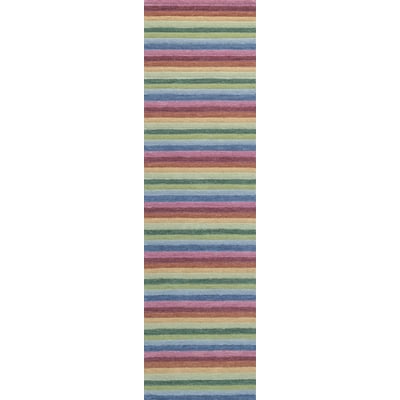 Surrey Stripe 10368 Blue/Pink/Green Wool Hand-Tufted Area Rug