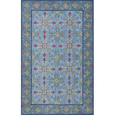 Alpenrose 10900 Blue Wool Hand-Tufted Area Rug