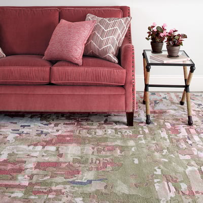 Cascades 10466 Green/Rose/Blue Hand-Tufted Area Rug