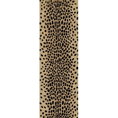 Woodland Cheetah Beige Wool Hand-Tufted Area Rug