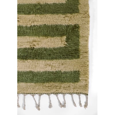 Neo NEM-1 Green Wool Handwoven Area Rug