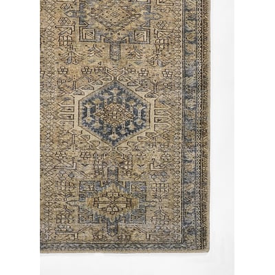 Ariana ARI-4 Blue Machine-Washable Area Rug