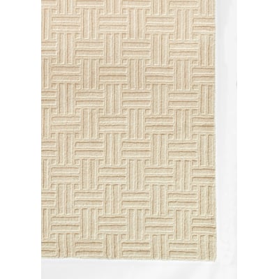 Contour CON-5 Ivory Wool Handwoven Printed Area Rug